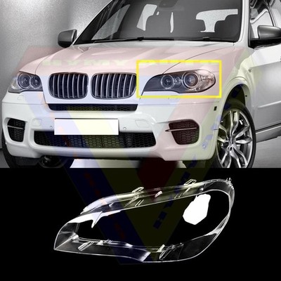  Left Side Clear Headlight Lens Cover+Sealant Glue For BMW X5 E70 2010-2013