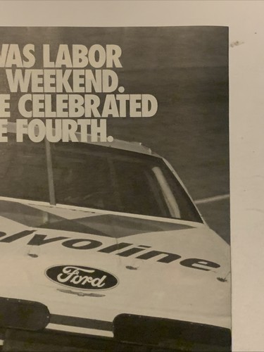 1993 Mark Martin NASCAR Ford Thunderbird PRINT AD Labor Day VTG 1990s Darlington - Picture 3 of 5