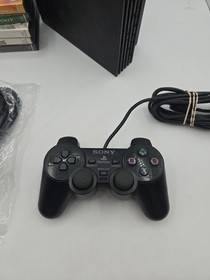Sony PlayStation 2 PS2 Black Console Gaming System SCPH39001 Bundle Tested Clean