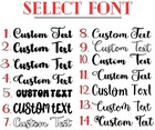Custom Name Vinyl Sticker- Personalised Text Decal in Fancy Script Font Wall Car