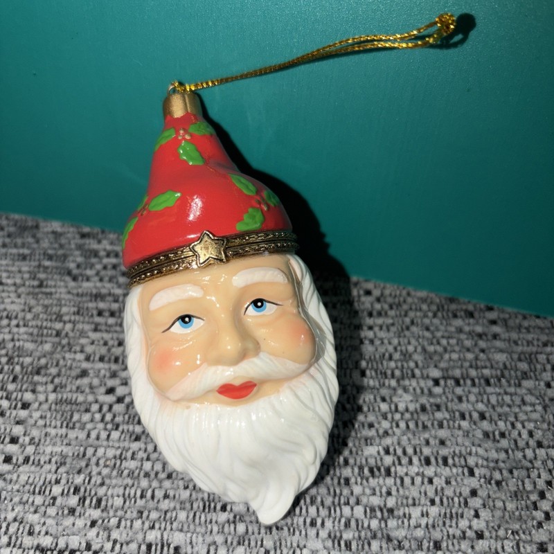 Santa Clause Trinket Box Ornament