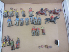  12 Lot of 2 Vintage Lead Metal Model Toy Cowboys/Indians Figures Barclay Manoil