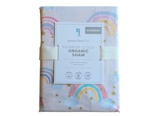 New Pottery Barn Kids Rainbow Cloud Organic Cotton Standard Sham - Pink