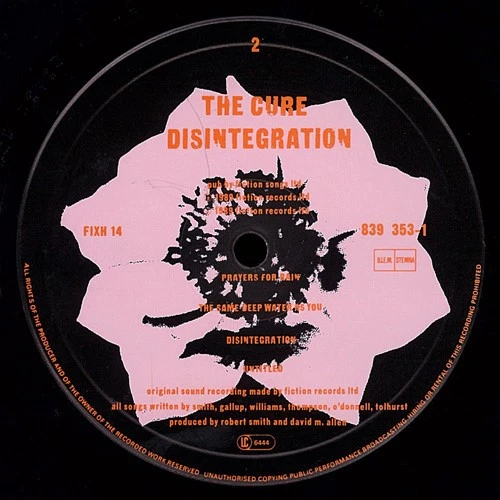 The Cure Disintegration · Lp · 1989, Foto 4 von 5