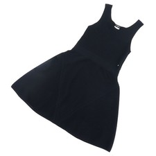 Chanel Sleeveless Dress with Ribbed Cotton Panels Authentic P51180K06556 Size44