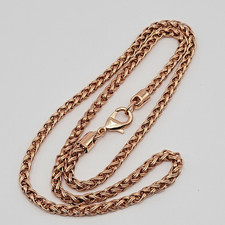 JTV Timna Jewelry Collection Copper 3.5mm Spiga Wheat Chain Necklace ~ 19"