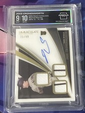 2021 Immaculate Jake Cronenworth Worn Patch On-Card Auto RPA /99 AC 9 / 10 Mint