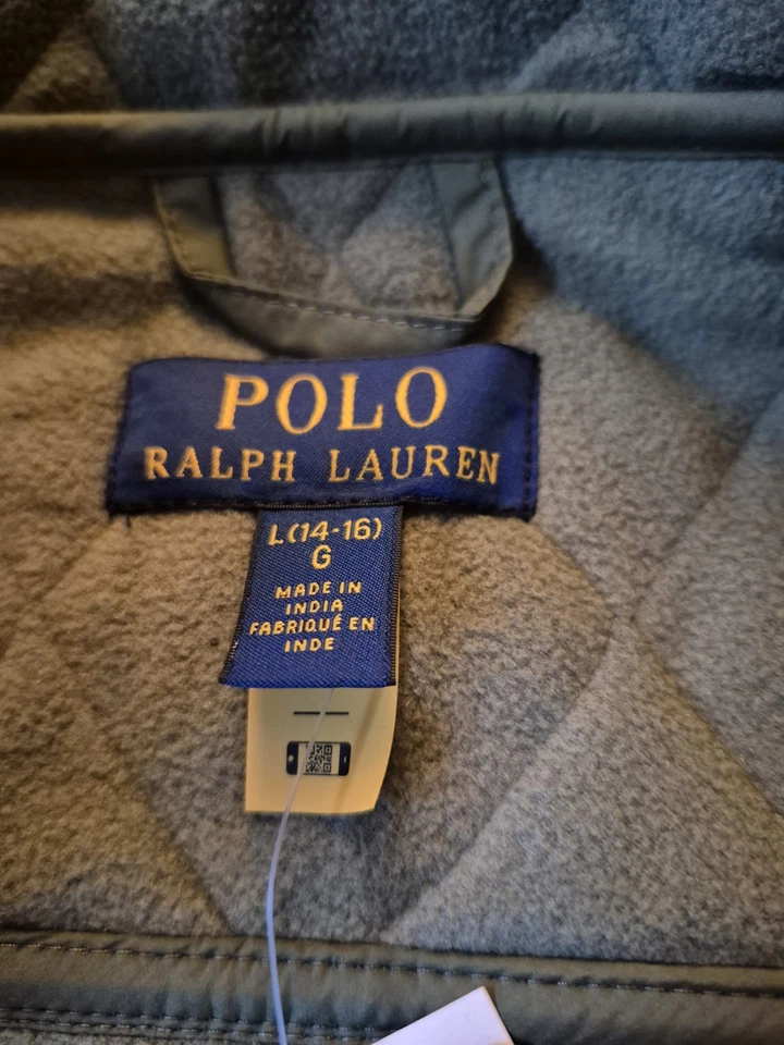 Polo Ralph Lauren Chaleco Acolchado Niños L Verde  Foto 2 de 4