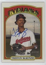 2021 Topps Heritage High Number Real One Triston McKenzie #ROA-TM Rookie Auto RC