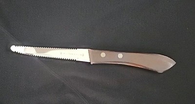 Vintage Ekco Flint Arrowhead Fruit Knife Stainless Steel USA Wood Handle...
