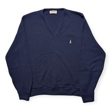 Vintage Grand Slam Munsingwear Penguin Sweater Men’s Medium Navy V-Neck USA Made