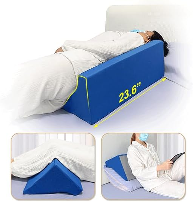 Bed Wedge Pillow for Seniors and Adults Post-Surgery Support and Comfort