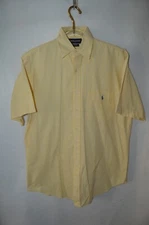 Ralph Lauren Polo Golf MENS L Yellow Check Short Sleeve Tilden Shirt