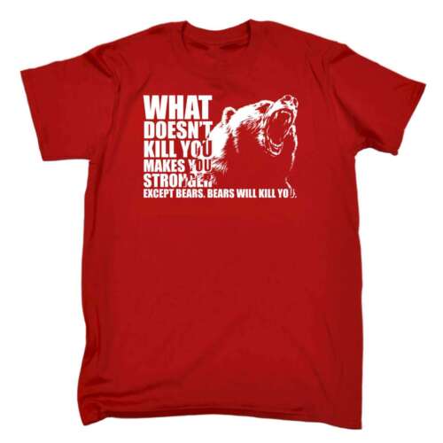What Doesnt Kill You Makes You Stronger animals birthday funny T-SHIRT - Picture 1 of 17