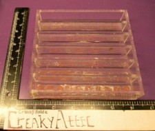 ACRYLIC HOLDER PENCILS PENS RECTANGLE 5 1/2 X 5 1/4 INCHES STORAGE CREAKYATTIC
