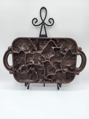 1984 John Wright Animal Puzzle cast iron Pan