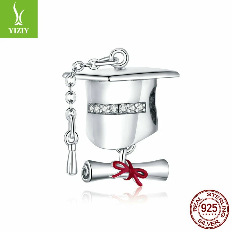 VALENTINO Moda Donna Autentico S925 Argento Sterling Quadrato College Charms Fit Bracciali