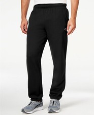 New	Champion Men's Powerblend Fleece Relaxed Pants L Black S0601
