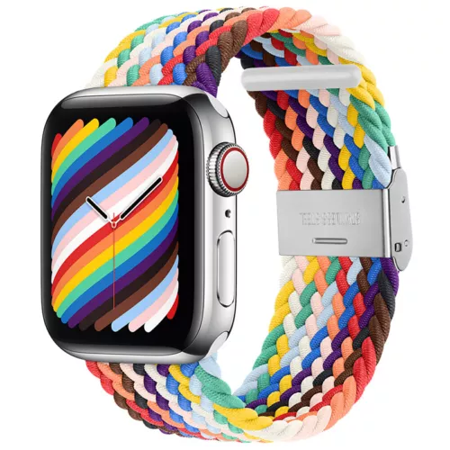 Braided Nylon iWatch Band Elastic Strap For Apple Watch Series SE 8 7 6 5 4 3 21 - Picture 49 of 51