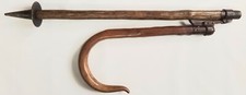  RARE ANTIQUE FOLDING SHEPHERD'S CROOK MOUNTAIN CANE/WALKING STICK-LOOK 