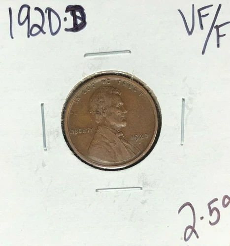 1920-D LINCOLN WHEAT CENT ~ VF/F ~NICE COIN~