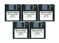 Akai S1000 / S3000 Set of Five Floppy Disks 16-17 Inch Crash Cymbal V31052