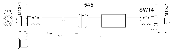 Ate Bremsschlauch Vorne (24.5123-0545.3) FüR Mercedes-Benz M-Klasse Gl-Klasse-image