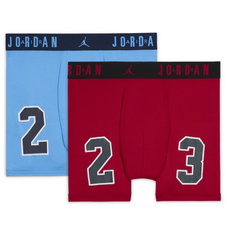 Due Boxer Ragazzo Jordan Flight Micro - Azzurro/Rosso - Immagine 2 di 4