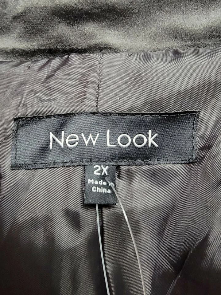 New Look Womens Blazer Jacket Coat Size 2X Gray NEW - Image 2 of 4