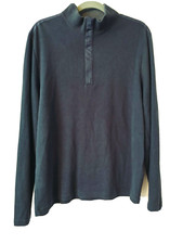 Hugo Boss Sidney Quarter Zip Pullover Sweater Mock Neck Black Size XL 13365