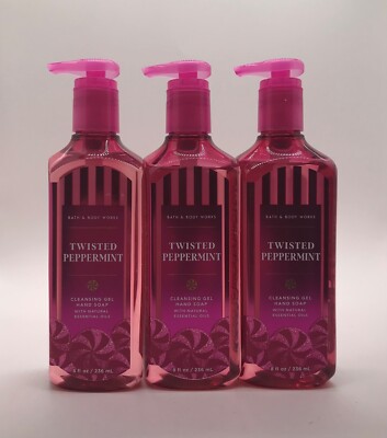Bath Body Works TWISTED PEPPERMINT Cleansing Gel Hand
