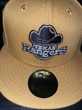 7 3/8 texas rangers panama tan arlington stadium off white bottom UV fitted hat