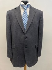 M  S TWEED SUIT JACKET/BLAZER PURE NEW WOOL IN GREY SIZE 46R EXC. COND.