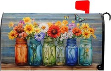 Spring Summer Welcome Garden Decor Mailbox Co...
