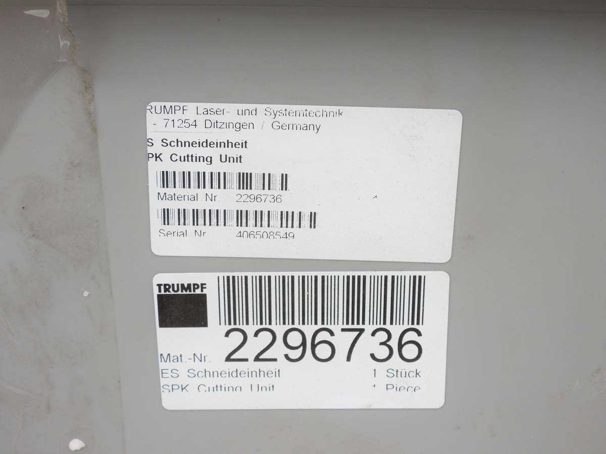 Trumpf 2296736 SPK Laser Cutting Head Unit | eBay