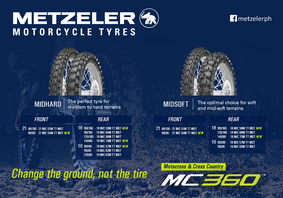 CONJUNTO DE PNEUS TRASEIROS METZELER MC360 MIDHARD 80/100-21 DIANTEIRO 110/90-19 +TUBOS KAWASAKI - Imagem 3 de 4