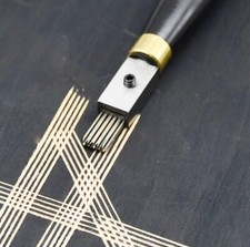 Printmaking Woodcut Carving Push Rows Line Kn...