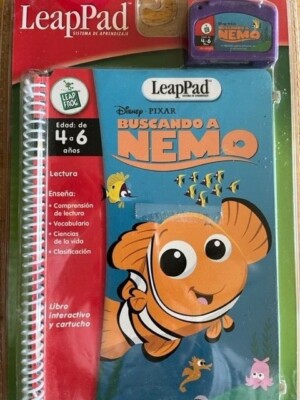 18 Leap Pad Leap Frog Book & Cartridge Reading BUSCANDO A NEMO Ages 4-6