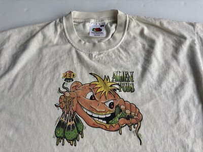 Vintage Zed Candy Jaw Breakers Alien Pods Short Sleeve T Shirt XL Men Y2K
