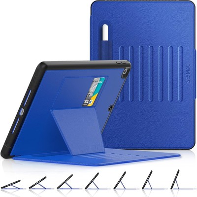 SEYMAC Stock Case für iPad 9./8th/7th Generation 10.2'', [Strong Blue 