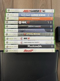 Microsoft Xbox 360 S 1439 320GB Console Bundle 15 Games Controller Tested Black