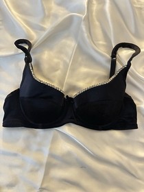 New La Perla Vintage Black Embellished Underwire Bra -