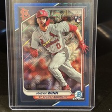 2024 Bowman Mega Box Chrome Blue Mojo Refractor /150 Masyn Winn #2 g2d