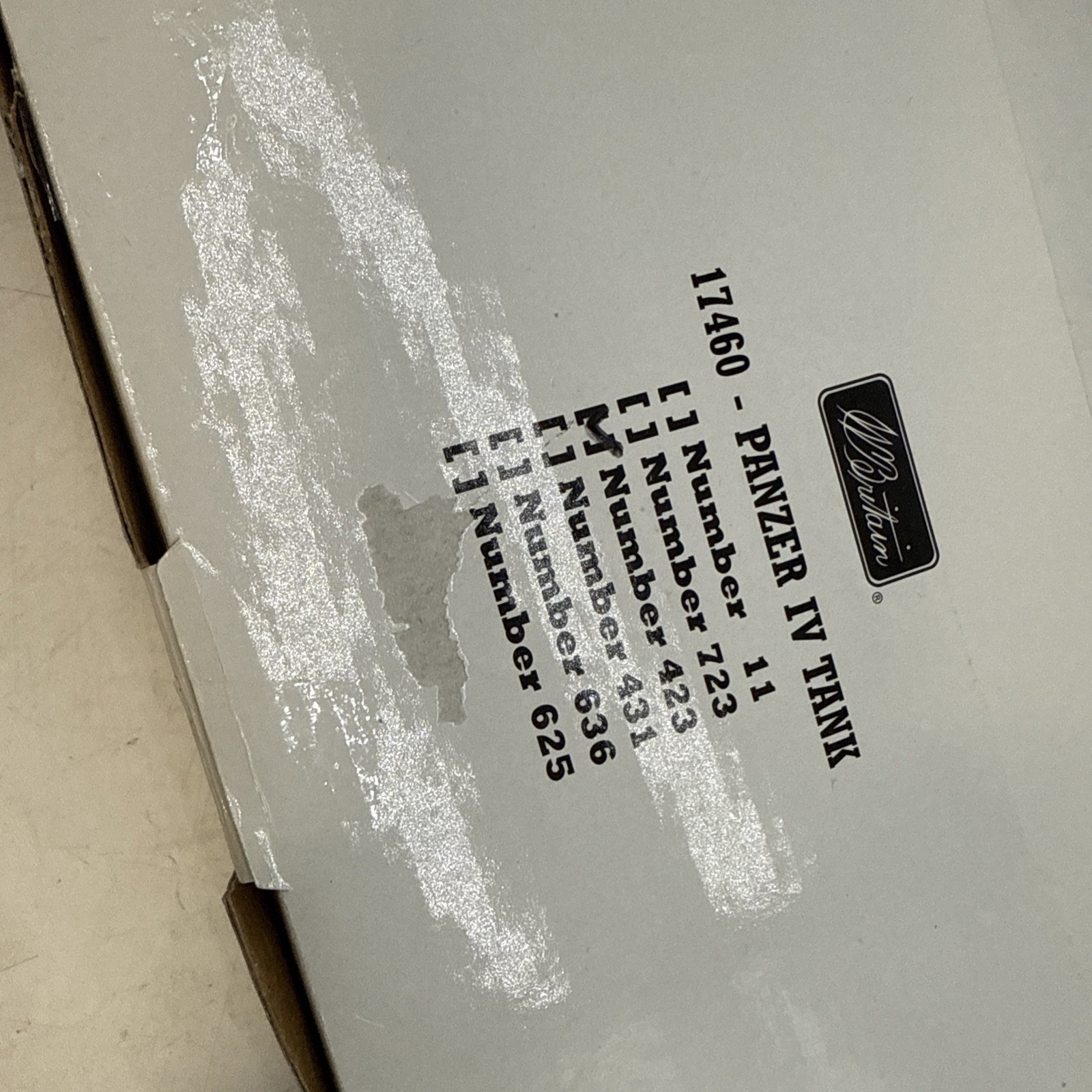 W. Britains Diecast 17460 Number 423 WW2 German Panzer IV Tank w/Box-SUPER C@@l!