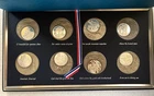 Franklin MInt America The Beautiful 8 Sterling Silver Medals Complete 16.945 ozt