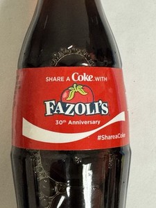 Coca Cola Bottle Fazoli’s 30th Anniversary Share A Coke VERY RARE