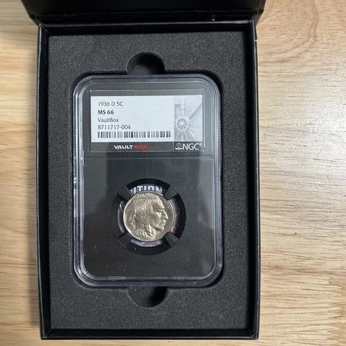 1936 Indian Head Buffalo Nickel NGC MS66 Vault Box Black Label