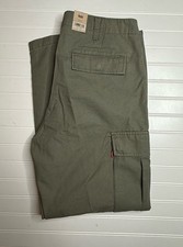 Mens Levis XX Cargo Olive Relaxed Straight Fit Cargo Pants - Size W36 L30