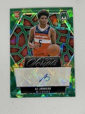 2024-25 AJ Johnson Panini Mosaic Rookie Scripts Auto Green Ice Prizm # RS-AJJ