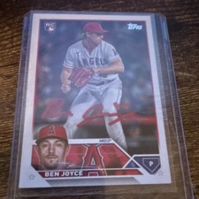 Topps 2023 Ben Joyce Rookie Autographed #US195 Los Angeles Angels Baseball Card. rookie card picture